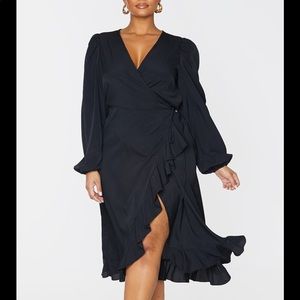 Black True Wrap Dress
